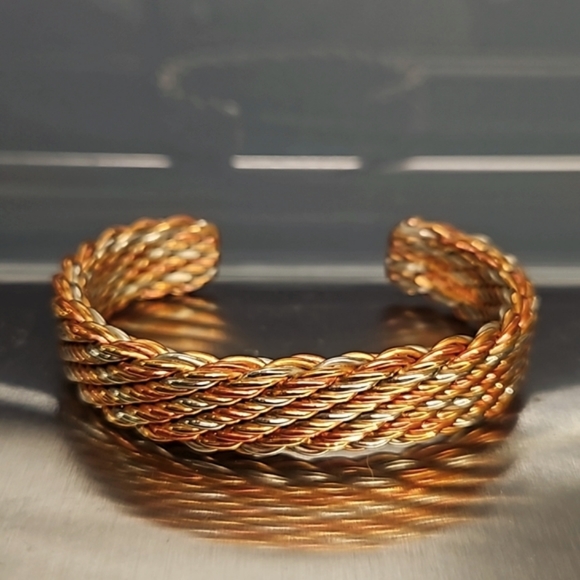 Braided Copper Adjustable Cuff Bracelet - Picture 3 of 10